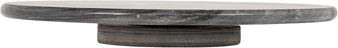 Creative Co-Op Round Marble Lazy Susan, Grey