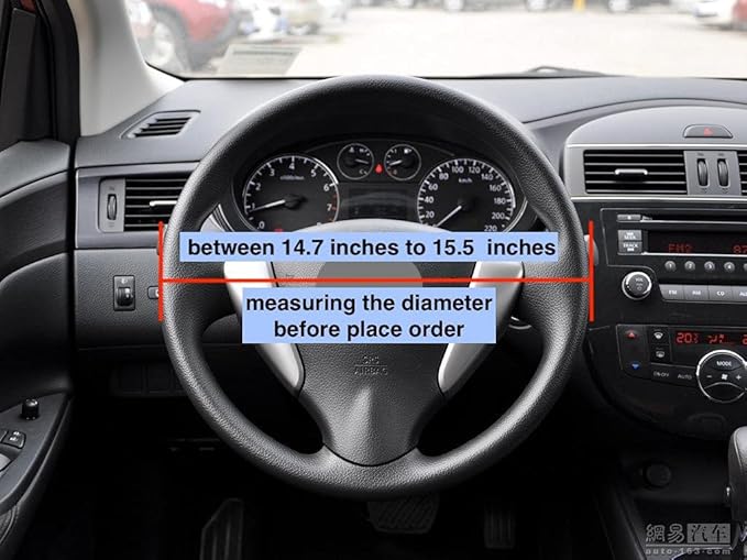 Leather Steering Wheel Cover (Gray, 15 inch) for Men Women