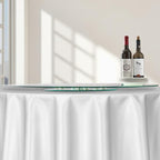 VEVOR 40 in Glass Lazy Susan Turntable, Tempered Glass Dining Table Centerpiece with 6 Rotating Wheels, 360° Smooth and Silen