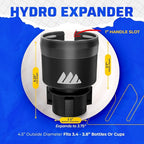 Integral Hydro Expander - Car Cup Holder Expander Organizer with Adjustable Base - Rubber Tabs Hold Most 32 - 40 oz Bottles a