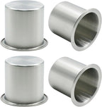 Anxingo 4 Pcs Stainless Steel Cup Holder, Silver Poker Table Drink Holder, Drop-in Cup Drink Holder for Yacht Boats RV Cars a