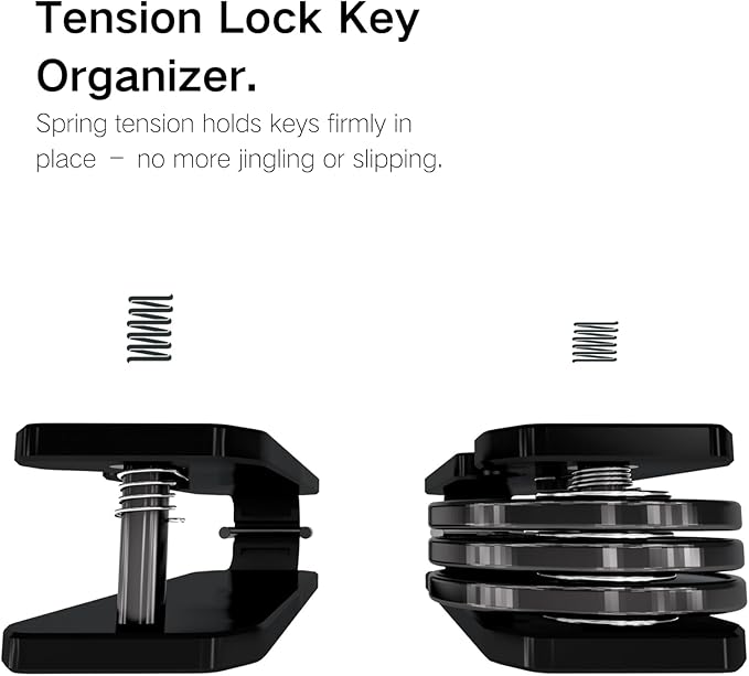 Metallic Key Organizer - Aluminum Key Organizer holder, Minimalist Innovative Keychain.