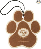 One Fur All Pet House Car Air Freshener - Vanilla Sandalwood Pack of 4 - Non-toxic Car Air Freshener - Pet-Friendly Air Fresh