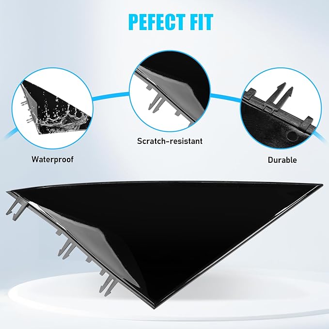 Jaronx Compatible with Tesla Mirror Triangle Cover Model Y 2020-2024, 1495632-00-B Model Y Driver Side Mirror Triangle Trim, A-Pillar Applique Mirror Triangle Panel Trim For Tesla Model Y Accessories