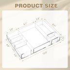 Briwooody Acrylic Drawer Organizer Clear Desk Drawer Organizer Trays with Adjustable Compartments Desk Accessories for Office