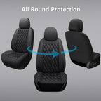 NS YOLO Leather Car Seat Covers,Universal Fit for Most Cars,SUVs and Sedans,Waterproof Luxury Leatherette Cushions, 2 Seats P