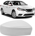 Moonlinks Compatible with Nissan Sentra 2013 2014 2015 2016 2017 2018 2019 Right Side Mirror Cover Replacement, White Primer Right Passenger Side Door Rearview Mirror Cap Trim