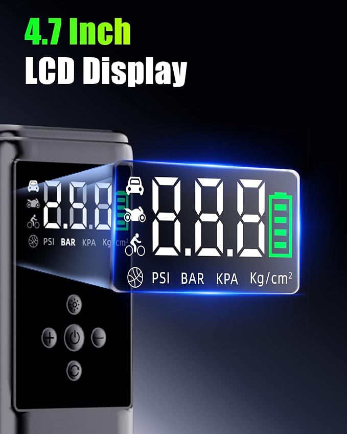 6000A Car Battery Jump Starter with 160 PSI Air Compressor, Battery Jumper Starter Tire Inflator Portable, Battery