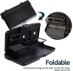 ZONETECH Multi-Functional Portable Foldable Car Backseat Tray Desk - Black Vehicle Table for Food, Meal, Snack, Laptop - Stay Organized When on The Go (1-Pack)