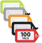 Mifflin-USA Luggage Tags (Variety, 100 PK), Bag Tag for Baggage, Suitcase Tags Bulk