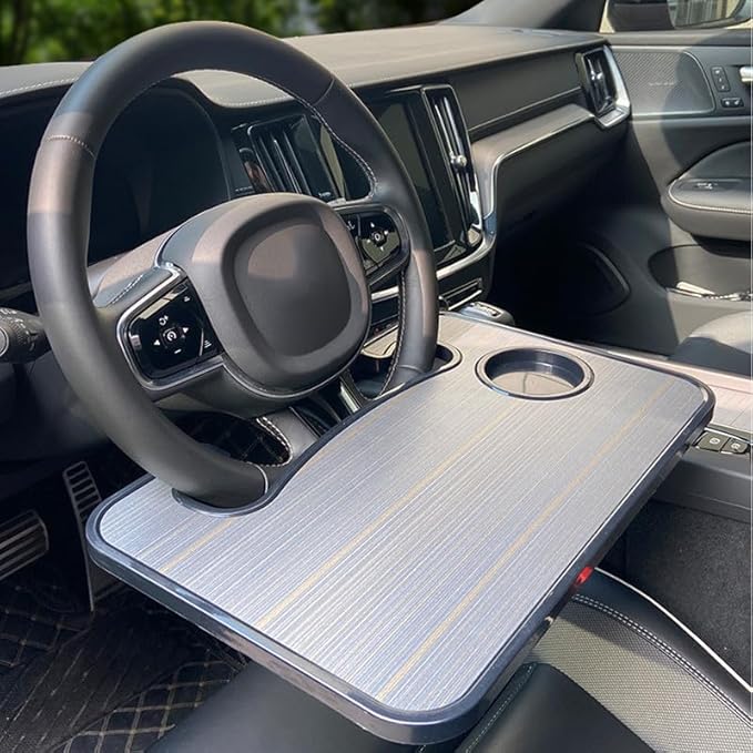 Car Steering Wheel Tray for Ford Bronco Expedition Ranger Maverick Fusion F150, Vehicle Desk Food Tray, Steering Wheel Desk for Laptop, Multipurpose Travel Accessories,for Eating Food Work
