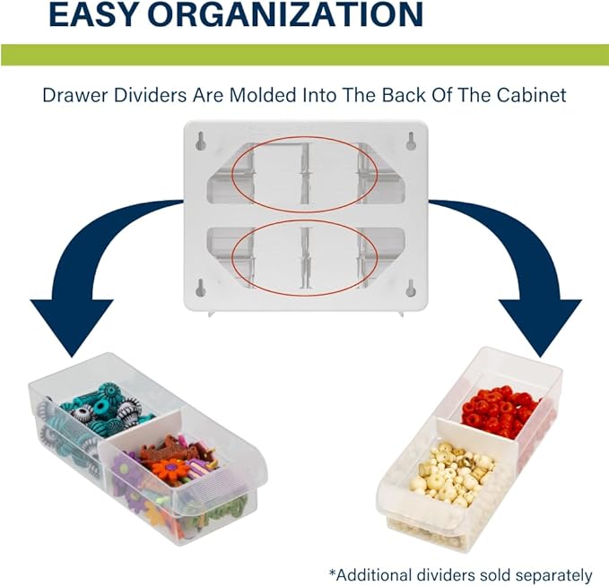 Akro-Mils 16-Drawer Plastic Drawer Storage Cabinet for Garage Organization, Beads, Makeup Organizer, Building Bricks Storage,