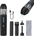 Portable Cordless Car Vacuum, 15000Pa High Suction Handheld Vacuum Cleaner, 2-in-1 Vacuum & Blower, with 4 Attachments & Port