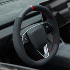MEWANT DIY Stitching Steering Wheel Cover Wrap for Tesla Model 3 Highland 2023-2025/Model Y 2025 Highland for Tesla Model 3/Model Y Accessories
