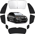 6PCS Car Window Shades for Honda HR-V 2016-2022, Window Covers for HRV Windshield Side Rear Windows, Full Set Privacy Protection Car Sunshade with UV Blocking for Camping Napping