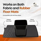 Car Trash Can Waterproof Vehicle Garbage Bin, Leakproof Anti Slip Floor Mat Clip Trash Bag Holder for Car, Truck, SUV, Van Portable Auto Trash Container with Stability Clips (Black, Small)