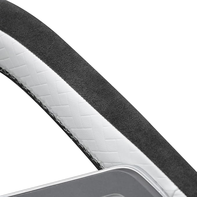 MEWANT Hand Stitched Tesla Model S Yoke Steering Wheel Cover Wrap for Tesla Model S 2021-2023 / Model X 2021-2023 Tesla Yoke Steering Wheel Accessories(3D Style)