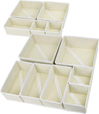 Fordonral Drawer Organizer Clothes, Foldable Fabric Dresser Organizer Closet Organizers and Storage Box for Underwear,Folded 