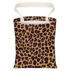 Cute Car Trash Can, Hanging Canvas Car Back Seat Organizer and Storage Bag, Funny Car Trash Bag For Travelling, Outdoor Cute Brown Leopard
