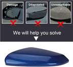 Blue Right Mirror Cap Cover For Honda Civic 2016 2017 2018 2019 2020 2021 Rearview Mirror Cap Replacement (Blue Right Side)