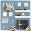 Wall-Mounted Pegboard Kit, 25.2" x 25.2" Organizer Panel – Large, Cost-Effective & Nail-Free Installation Blue