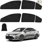 ZATOOTO Toyota Corolla Car Window Shades for 2019-2024, Suede Car Window Covers for 100% UV & Privacy Protection, Heat Insulation, Splicing Design for Rear Side Window Sun Shade for Baby