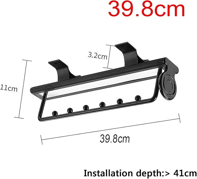 Adjustable Pull Out Clothes Rail, Extendable Closet Rod Organizer, Space-Saving Wardrobe Rack for Efficient Clothing Storage 