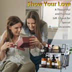 LEMIKKLE Countertop Organizer for Bathroom, Bedroom & Kitchen Counter Shelf with Small Basket
