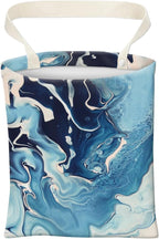 Car Trash Can, Cute Car Trash Bag, Hanging Car Organizer and Storage Bag, Trash Bin for Car Accessories, Vehicle, Travelling, Camping Luxury Blue White Marble