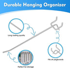 50 Pack 6 Inch Pegboard Hooks, L Shape Metal Hooks Kit for 1/4" and 1/8" Pegboard, Utility Hooks Suit for Organizing Storage 