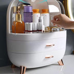 Makeup Organizer Box Cosmetic Display Cases,Makeup Organizer Box for Vanity, Storage Box Cabinet with Drawers and Transparent