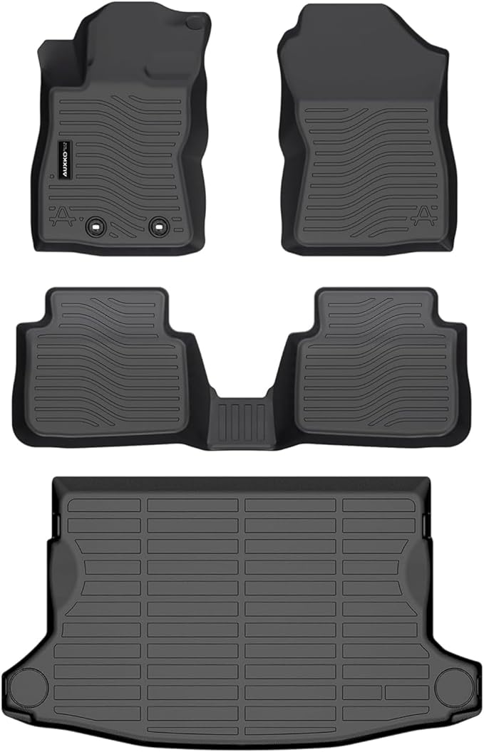 All Weather Floor Mats Cargo Mat Fit for Subaru Crosstrek 2024 2025 2026 & Impreza 2024-2026 TPE Rubber Liners Accessories Set All Season Guard Odorless Anti-Slip Floor Mats Cargo Liner