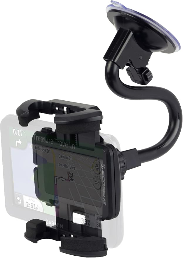Scosche IUHW9R StuckUp 2-in-1 Mount Kit for Mobile Devices, Non-Magnetic, Vent Mount or Suction Cup Base for Vehicles, XL