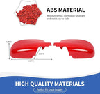 RAZPOY Rearview Mirror Cover Side Mirror Shell Trim Compatible with Chevy Silverado & Suburban & Tahoe & GMC-Yukon & GMC-Sierra & Cadillac Escalade 2007-2013, Red