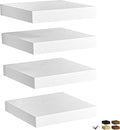 Fun Memories Rustic Floating Wall Shelves, Wall Mounted Wood Storage & Display Shelves for Bathroom, Bedroom, Living Room or 