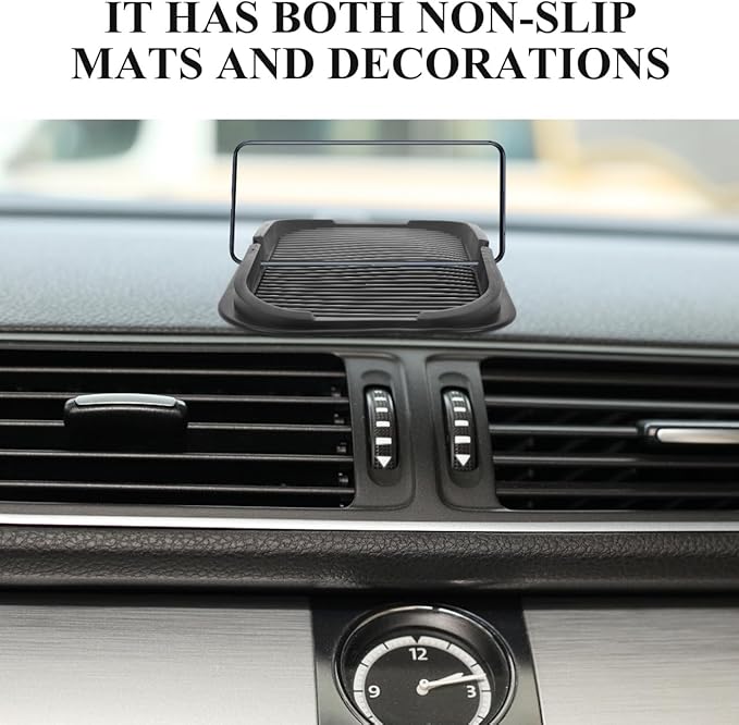 Car Dashboard Phone Tray, Anti-Slip Silicone Pad Phone Holder Car Dashboard Storage Pad Hands Free Smartphone Mount Stand Mul