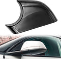 Pleoos Left Drive Side Rearview Mirror Lower Cover Compatible with Model Y 2018-2024, Side Mirror Cover Replacement, Base Trim Bottom Cover and Door Wing Mirror Cap Accessories (Black, Left)