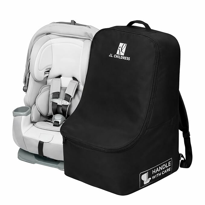 J.L. Childress Padded Backpack Car Seat Bag - Car Seat Travel Bag for Airplane, Fits Most Baby & Infant Carriers & Bootsters,