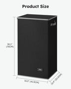 SOLEDI Laundry Hamper Black with Lid and Removable Bag - 100L Large and Tall Laundry Basket Collapsible with Handle for Cloth