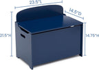 Delta Children MySize Deluxe Toy Box, Deep Blue
