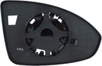 TRQ Driver Side Mirror Glass Non Heated with Backing Plate For Factory Equipped & Aftermarket Mirrors Compatible with 11-15 C