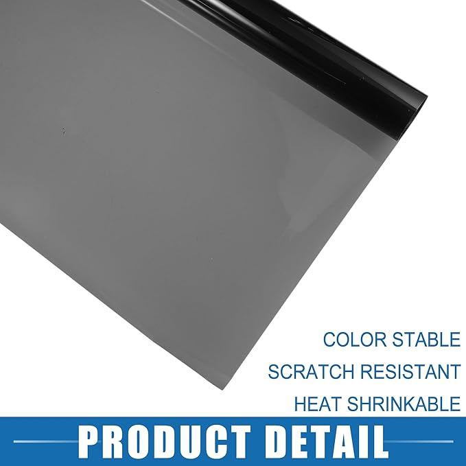 Automotive Window Tint Film Heat Block Scratch Resistant 25% VLT 0.5x7m Car Ceramic Tint PET Black