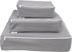 SMALL Packing Cubes – Cotton Canvas, Washable, Reusable, Closet and Travel Organizers (10"x7"x3") with Durable YKK Zippers fo