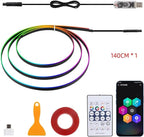 Universal LED Ambient Lighting Kit for Car Dashboard - Smart App Control, 16 Million RGB Colors, Motion Sensor, Easy Installation, Premium Silicone Strip for All Vehicles (Sedan, SUV, Truck)