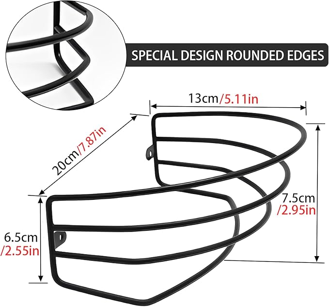 Heran Hat Racks for Baseball Caps 2-Pack, Wall Mounted Hat Organizer for Wall Door Closet, Metal Hat Rack Holder Up to 30 Cap