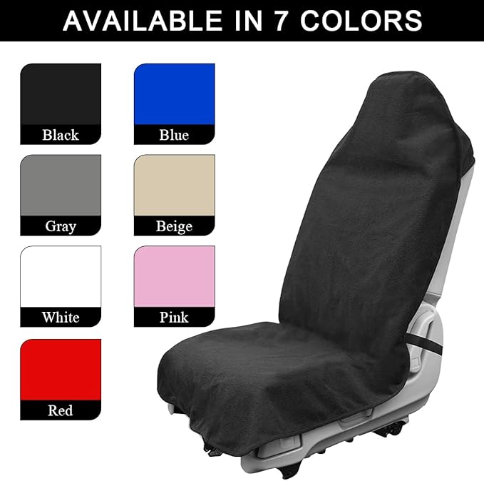 Waterproof Car Towel Seat Cover, Sweating Non-Slip Premium Towel Carseat Cover Protector, Universal Soft Machine Washable Car