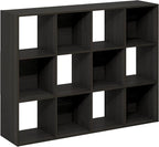 Furinno PELLI Book Shelf, 12-Cube Bookshelf, Cube Storage Organizer Bookcase, 11.7 x 47.6 x 36, for Living Room, Bedroom, Hom