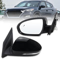 Left Driver Side Mirror Compatible With 2019 2020 2021 Hyundai Tucson With Manual folding Power Glass Turn Signal Heated Blind Spot Black Replace#87610D3930(8Pins)