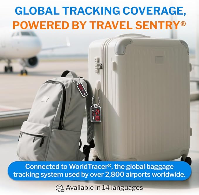 Forge Lost and Found Luggage Tags, Global Luggage Tracking Tag, WorldTracer Compatible, Travel Sentry Powered Baggage ID Syst