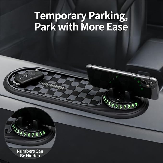 Multi-Functional Support Anti-Slip Pad, 360° Rotatable Multifunction Car Anti Slip Mat Phone Holder, Anti Slip Car Dash Grip 